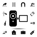 video camera icon. Simple glyph, flat vector element of universal icons set for UI and UX, website or mobile application Royalty Free Stock Photo
