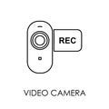 Video camera icon symbol flat style vector illustration Royalty Free Stock Photo