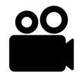 Video camera icon vector illustrat. Royalty Free Stock Photo