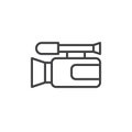 Video camera line icon