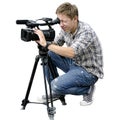 Video camera operator Royalty Free Stock Photo
