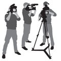 Video camera operator Royalty Free Stock Photo