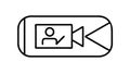 Video camera with person icon, for personal live streaming. vector design Generative AI Royalty Free Stock Photo