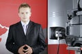 video camera and REAL news presenter Royalty Free Stock Photo