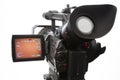 Video camera with screen Royalty Free Stock Photo