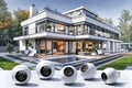 Video camera security detection devices control surveillance Security camera integration entrance sensors lens system secure adapt