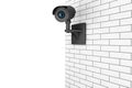 Video Camera Security System over Brick Wall Royalty Free Stock Photo