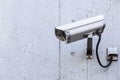 Video camera security system on the wall Royalty Free Stock Photo