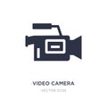 video camera from side view icon on white background. Simple element illustration from UI concept