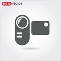 video camera single vector icon