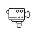 Video camera thin line icon vector