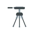 Video camera tripod icon flat isolated vector Royalty Free Stock Photo