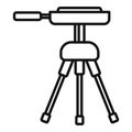 Video camera tripod icon, outline style Royalty Free Stock Photo