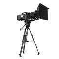 Video Camera on the Tripod Isolated Royalty Free Stock Photo