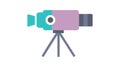 Video Camera on Tripod Recording Icon, vector design Generative AI Royalty Free Stock Photo