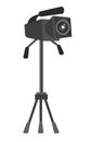 Video camera on the tripod vector illustration. Royalty Free Stock Photo