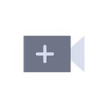 Video, Camera, Ui  Flat Color Icon. Vector icon banner Template Royalty Free Stock Photo