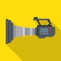 Video camera vector icon.Flat vector icon isolated on white background video camera. Royalty Free Stock Photo