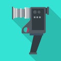 Video camera vector icon.Flat vector icon isolated on white background video camera. Royalty Free Stock Photo