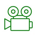 Video camera vector sketch icon isolated on background Royalty Free Stock Photo