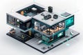 Video cameras monitor urban environments, supervising security and integrating monitoring features with seamless camera controls.