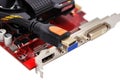 Video card and hdmi cable Royalty Free Stock Photo