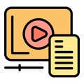 Video case icon vector flat