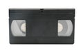 Video cassette close up isolated on white background. Royalty Free Stock Photo