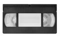 Video cassette in cover, videotape isolated on white