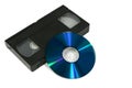 Video Cassette and DVD Royalty Free Stock Photo