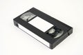 Video cassette tape on white background, close-up Royalty Free Stock Photo