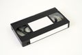 Video cassette tape on white background, close-up Royalty Free Stock Photo