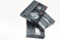 Video8 cassettes on white background Royalty Free Stock Photo