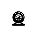 Video Chat Camera, Web Cam Flat Vector Icon Royalty Free Stock Photo