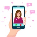 Video chat or communication app concept Royalty Free Stock Photo