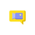 Video chat flat icon Royalty Free Stock Photo