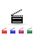 Video cinema multi color icon. Simple glyph, flat vector of media icons for ui and ux, website or mobile application Royalty Free Stock Photo