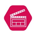 Video clapperboard isolated icon