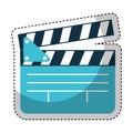 Video clapperboard isolated icon