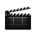 Video clapperboard isolated icon