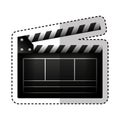 Video clapperboard isolated icon