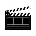 Video clapperboard isolated icon