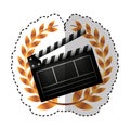 Video clapperboard isolated icon