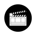 Video clapperboard isolated icon