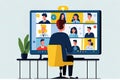 Video conference. Online meeting Royalty Free Stock Photo