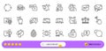Video conference, Touchscreen gesture and Lock line icons for web app. Pictogram icon. Line icons. Vector