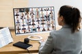 Video Conference Webinar Online Call Meeting Royalty Free Stock Photo