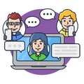 Video conferencing Icon concept for landing page