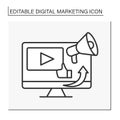 Video content line icon Royalty Free Stock Photo