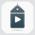 Video Content Price Tag with Play Button Icon Royalty Free Stock Photo